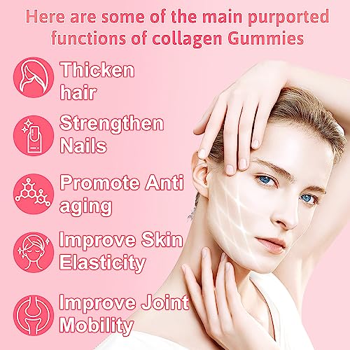 2 Pack Collagen Gummies with Biotin & Keratin for Hair Skin Nails & Joints, Anti Aging - Women & Men Kids, Adults - 60 Vegan Strawberry Flavored Gummies Supplement - Image 5