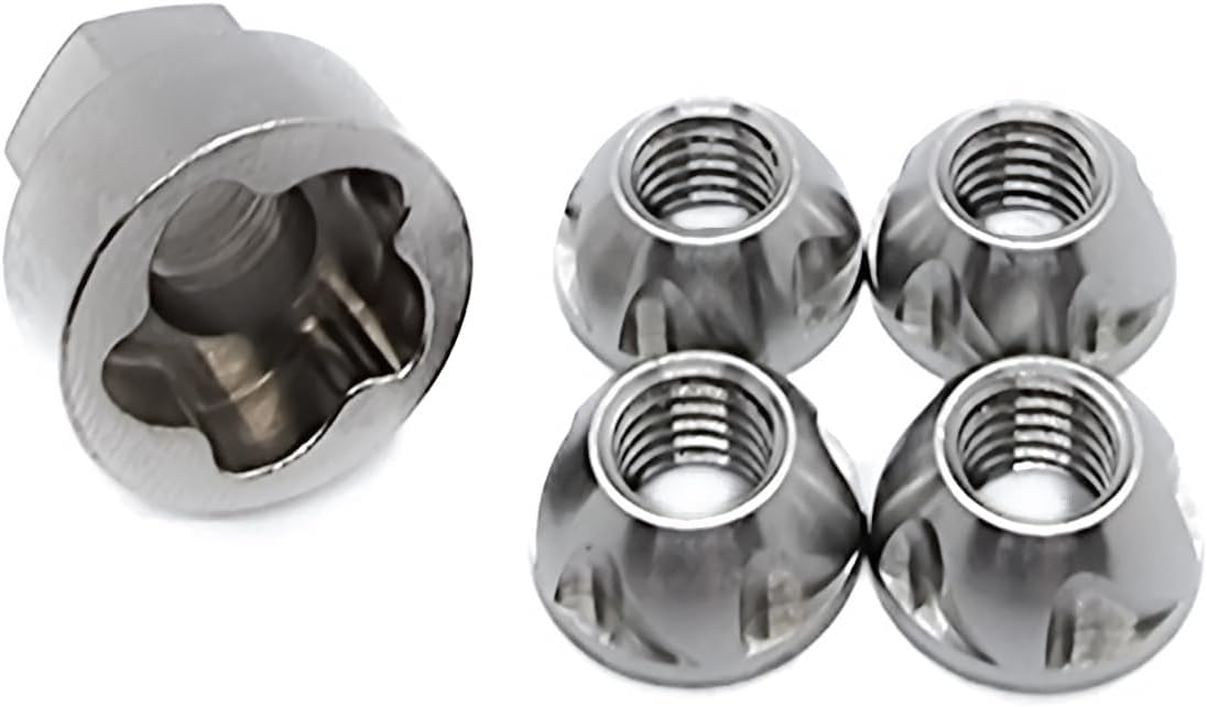 M8 (8mm) TORX Anti-Theft Security Nut Set - 304 Stainless Steel | Tamper Proof Reusable Shear Nuts | For Roof Tent, Winch, Light Bar, E-Bike | For 8mm Thead/Bolts