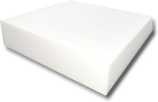 FoamTouch High Density Square Cut Upholstery Foam 2Pack of 3 x 24 x 24 Couch Cushion, Dining Chair Cushion, Wheelchair seat Cushion Replacement