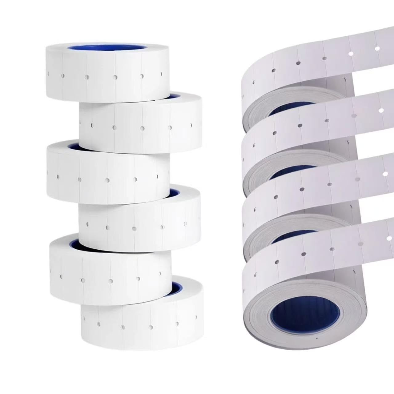 8000 Pcs Price Gun Labels 22x12mm – 10 Rolls White Stickers for Retail & Supermarket