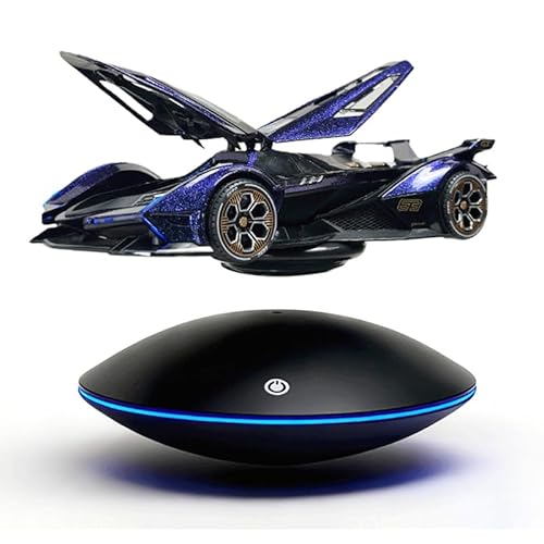 Floating Model Car,360 Degree Magnet Display Stand, Levitating Decor, Magnetic Display, Magnetic Levitation for Figures and Toys (Blue)