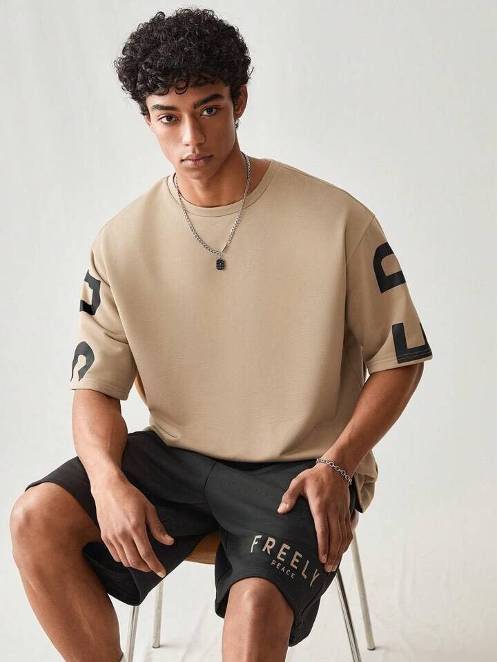 Image of ColorChakra Oversized Tshirt for Mens Down Shoulder Loose fit t-Shirt Men Oversize t-Shirt M to 4XL