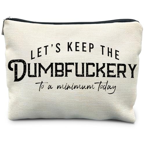 Funny Makeup Bag - Bad Assed & Cool Gifts for Coworkers & Women - Sarcastic & Gag Gifts - Humor Cosmetic Toiletry Bag