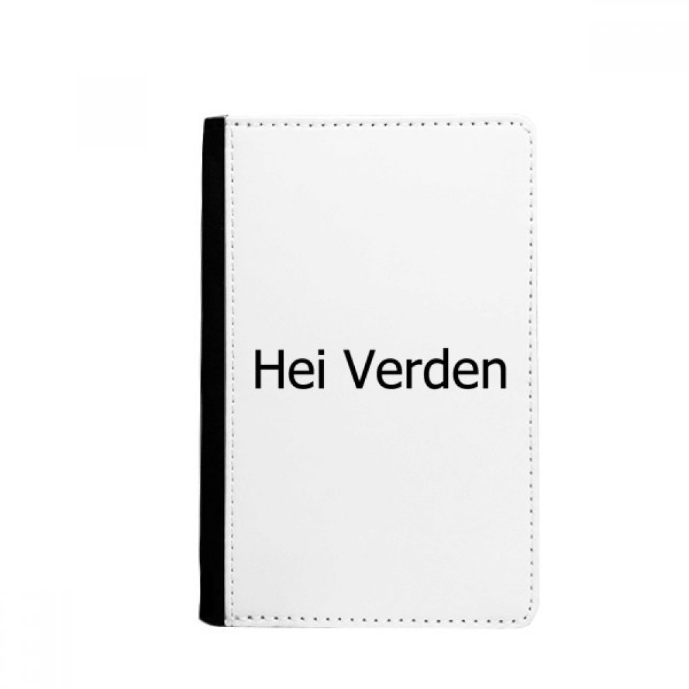 DIYthinker Hello World Norwegian Language Passport Holder Notecase Burse Wallet Cover Card Purse