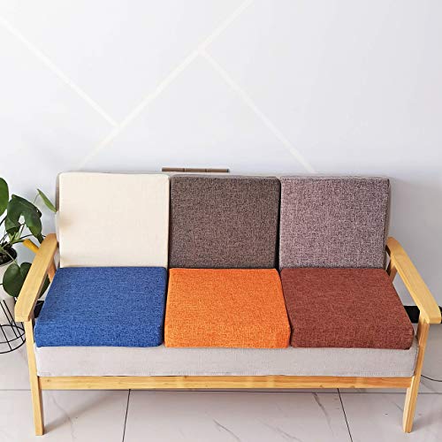 Coussin de banc de jardin confortable 140x35 orange imperméable 3 places - 5