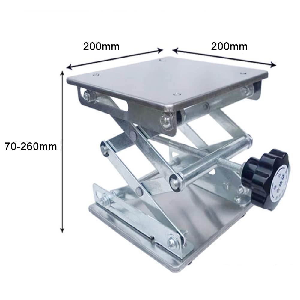 DADAKEWIN 30 * 30mm Piattaforma Di Sollevamento Regolabile Laboratorio Ascensore In Acciaio Inox In Acciaio Inox Laboratorio Tavola Forbice Sollevatore Mini Mano Ascensore (Size : 30 * 30mm