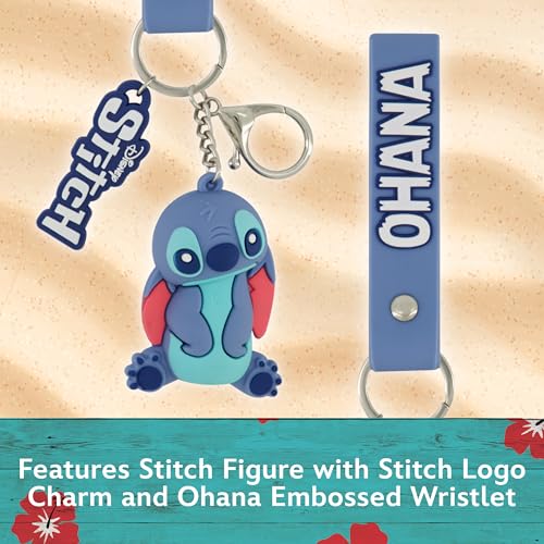 Image of Disney Stitch Keychain, Scrump Charm Wristlet with Key Ring
