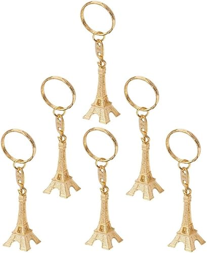 Gadpiparty 12 llaveros de la Torre Eiffel, regalos para niños y niñas, recuerdo de fiesta de cumpleaños, Torre Eiffel de París, llaveros retro