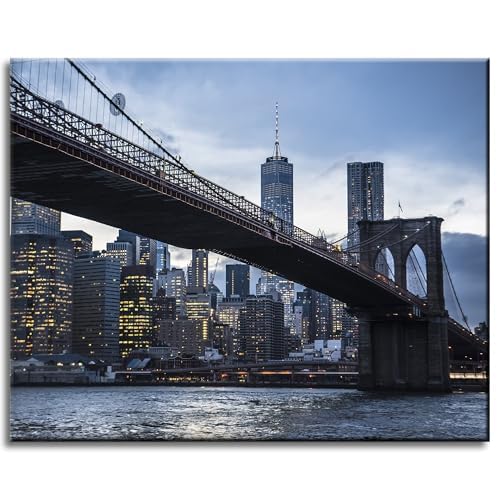 Toile skyline Manhattan encadree pour habiller un mur vide et moderniser votre sejour
