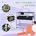 PawHut Two-Story Small Animal Cage Removable from Stand, Guinea Pig Cage with Shelf & Wheels, Pet Habitat for Hedgehog, Chinchilla, Ferret, 39