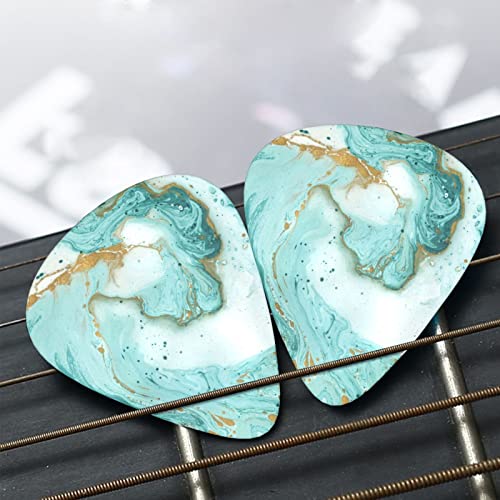Ensemble de 12 médiators de guitare en marbre vert or pour guitare acoustique, guitare électrique, contrebasse, ukulélé - Les Beatles, Paul McCartney, John Lennon, RIngo Starr, George Harrison Ensemble de 12 médiators de guitare en marbre vert or pour guitare acoustique, guitare électrique, contrebasse, ukulélé – Image 8