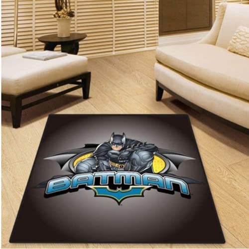 KIKCY Teppich Modern Persönlichkeit Batman Bereich Teppich Junge Zimmer Bodenmatte Wohnzimmer...