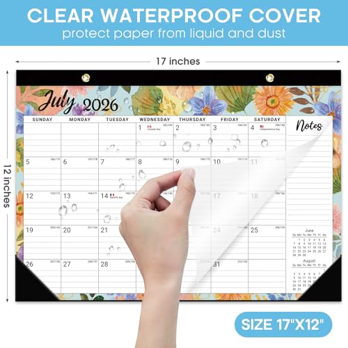 Image of Taja Desk Calendar 2026-2027, Jul 2026-Dec 2027, 18-Month, 17 inch x 12 inch
