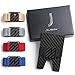 Slim RFID Blocking Carbon Fiber Wallet With 5 Cool Bands - Secure Credit Card and Money Holder For Men - Thin and Flat Front Pocket Cash and Business Card Slide Wallet - EDC Minimalist Accessories