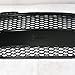 TLAPS 7422438853844 Compatible With 2005 2006-2008 Audi A4 B7 Matte Black RS-Honeycomb Mesh Front Bumper Grill Grille With Emblem Base