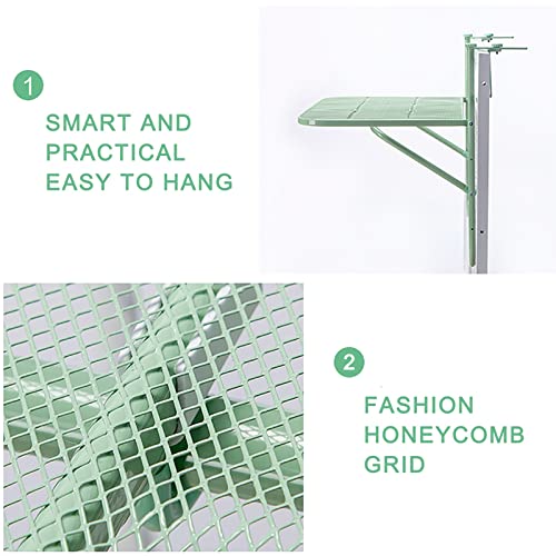 Table pliante latérale de barre de balcon avec support réglable et flottant - 4
