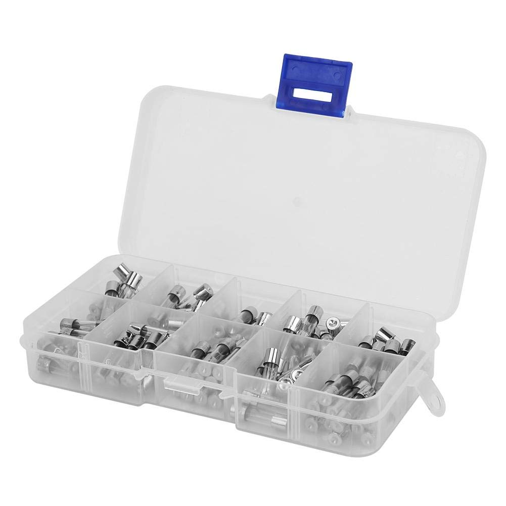 100-delig Glaszekeringen Assortiment Doos - Glaszekering Set - Snel - F0.2a T/m F20a
