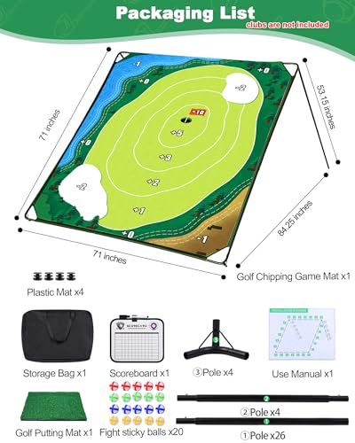HOTWIND Golf Chipping Game Set with 71