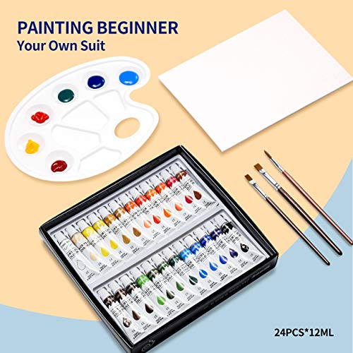 image for TOPELEK Artist Brushes Set for Fine Detailing & Art Painting, Acrylic&