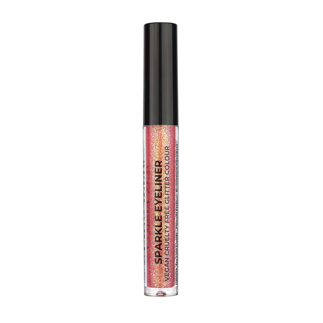 Stargazer Sparkle Vegan Glitter Liquid Eyeliner, Quick Drying Fine Extreme Glitter Colour Peach