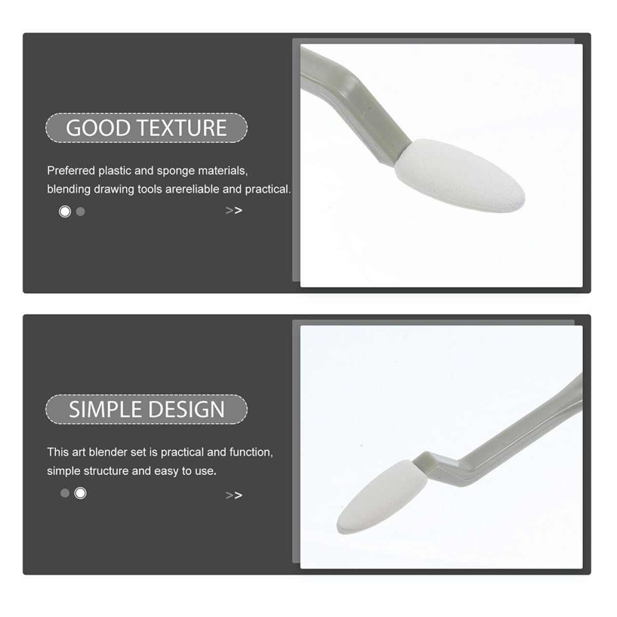 Tofficu 10ensembles Set De Outils De Dessin Éponge pour Artistes Stylo De Rembourrage Et Gomme De Dessin pour Esquisses Remplacement des Têtes De Sponge De Précision Outil De Mélange