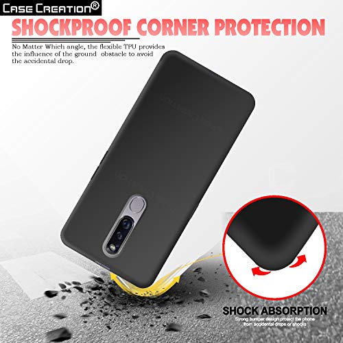 Image of Case Creation Luxurious OG Series for Oppo F11 Pro Case Cover,Anti-Dirty Slim Case Frosted Matte Cute Candy TPU Raised Bezel (Splash of Color) Back Cover for Oppo F11 Pro -Black