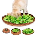 Pet Snuffle Mat para perros, Dog Puzzle Toys, Juego de alimentación interactiva para aburrimiento, Fomenta las habilidades de alimentación natural para gatos Uso en viajes de Bowl Bowl, Manta de entrenamiento para olores de perros Manta de trabajo de nariz, Verde