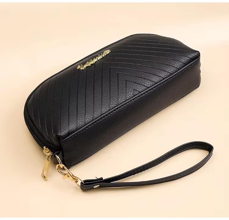 ketmart Wallets for Women,Pu Leather Card Holder Bifold Womens Wallet,Large Capacity Wallet Women Zipper Coins Pocket with ID Window (Color_Black) 4