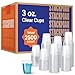 Case of 2,500 - 3 oz. Disposable Clear Plastic Cups, 100 Count Packages (25/100)