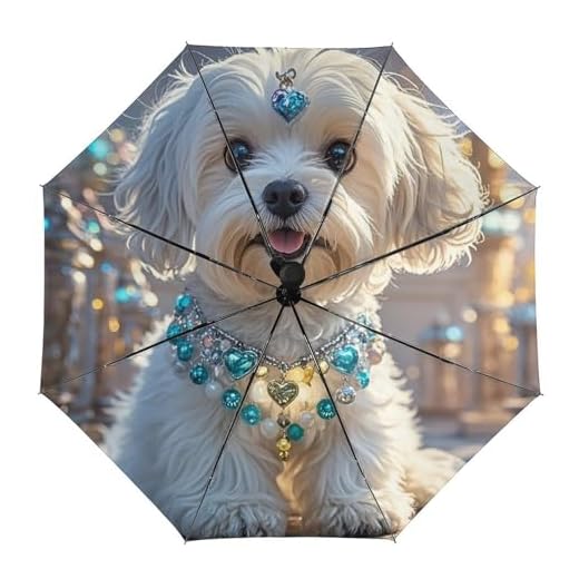 Best maltese umbrellas Lovely Maltese Dog Folding Travel Umbrella