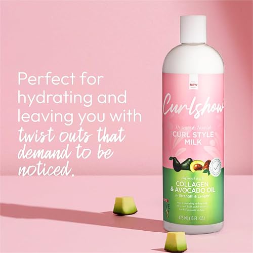 Miniatura 5 de ORS Aceite de oliva Curlshow Curl Style Leche infundida con colágeno y aceite de aguacate para mayor resistencia y longitud (16.0 oz)