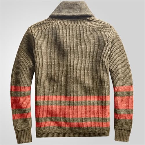 Men's Lapel Button Up Knitted Sweater Stylish Casual Cardigan Sweater Soft Thick Regular Fit Fall Winter Sweaters2