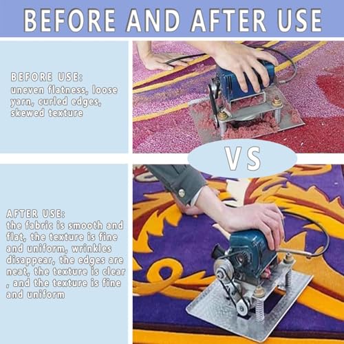 Cortador de alfombras portátil, 15000 RPM de alta velocidad con hoja de 3 pulgadas para un recorte eficiente de alfombras en el hogar