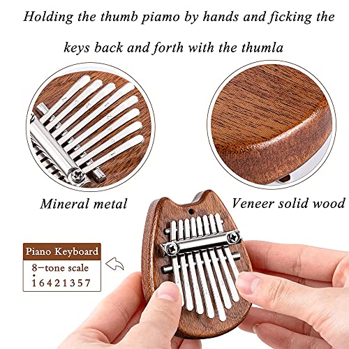Yakida Mini Kalimba 8 touches, piano à pouce en bois massif, piano à pouce musical Marimba portable avec cordon, cadeau… - Les Beatles, Paul McCartney, John Lennon, RIngo Starr, George Harrison Yakida Mini Kalimba 8 touches, piano à pouce en bois massif, piano à pouce musical Marimba portable avec cordon, cadeau… – Image 4