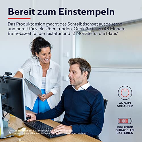 Trust Trezo Tastatur Maus Set Kabellos, Qwertz-Layout, Nachhaltiges Design, Kabellose mit Funkmaus, Leise und Ergonomische Combo, 48 Monaten Batterielaufzeit, PC, Laptop, Schwarz, 2.4 GHz – Bild 6