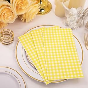 Wdf150packyellowcheckerednapkins3plydisposableyellowandwhiteginghamnapkinsguestnapkinsdinnernapkinspaperforpicnicbbqbirthdayweddingpartyeaster Urban Country Home Decor Wdf 150pack yellow checkered napkins 3 ply disposable yellow and white gingham napkins guest napkins dinner napkins paper for picnic bbq birthday wedding party easter urban country home decor