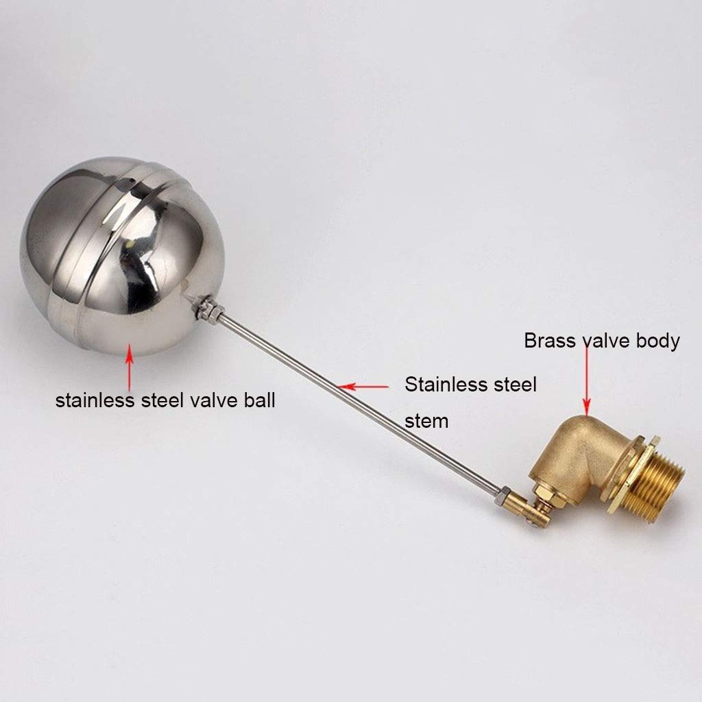 Válvula de flotador acero inoxidable con núcleo cerámico 4/6 puntos/1 pulgada, interruptor control nivel tanque agua(1 Inch Brass ceramic)
