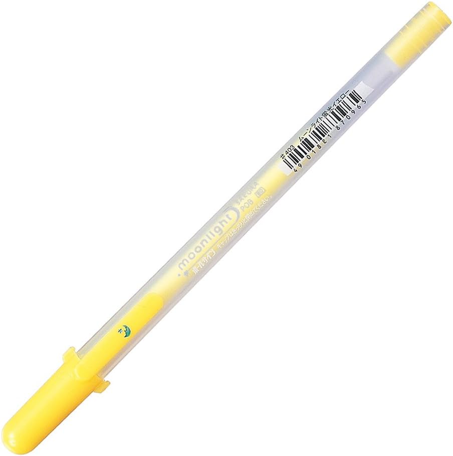 Sakura Crepas Gel Ballpoint Pen, Ballpoint Sign, Moonlight, Fluorescent Yellow, 10 Count PGB#403(10)