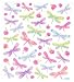 Multi-Colored Stickers-Dragonflies Glitter