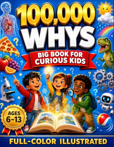 100,000 Whys for Kids — The Big Book of Everyday Whys: A Full-Color Encyclopedia of the Surprising Science Behind Your Body, Food, Weather, Technology &amp; How Things Work—Ages 6–13