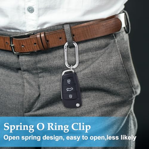 Image of Oval Spring Ring Clips, Metal Keyring Purse Clip
