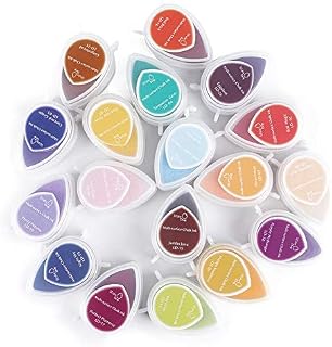 40-Pack Craft Ink Pad Stamps DIY Multicolor Craft Stamp Pad for Kids Finger-Print Drawing, Paper, Wood Fabric & Scrapbooking