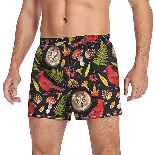 Men's Boxer Shorts Men's Underwear Casual Boxer Breathable Briefs Blue Whales Sea Bubble Small3