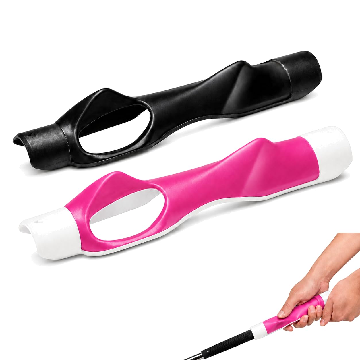 Viilich 2 Pack Golf Grip Trainer, Golf Training Aids for Correct Hand Position & Muscle Memory, Right-Handed Golf Grip Correction Tool, Non-Slip Golf Swing Trainer for Club Control & Swing Practice