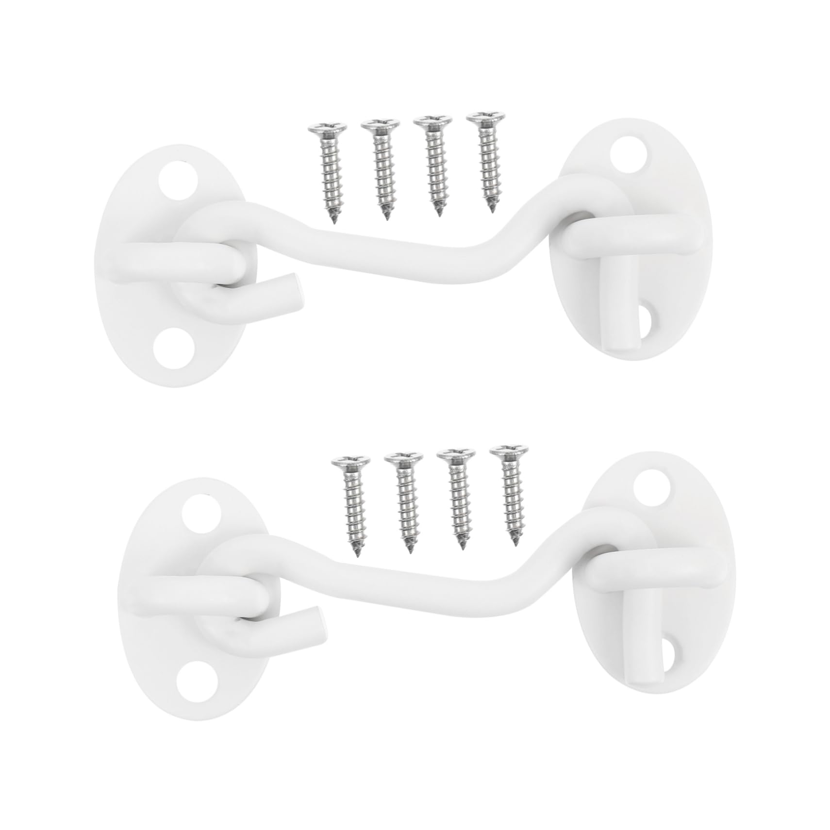 Tofficu Outdoor/Indoor Window Hooks 2 Pcs Heavy Duty Lock Hook and Eye Latch Stainless Steel Barn Door Lock