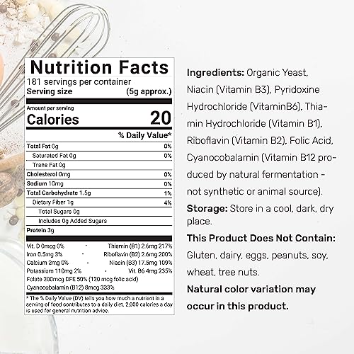 Organic Fortified Nutritional Yeast Flakes, 2lbsHigh