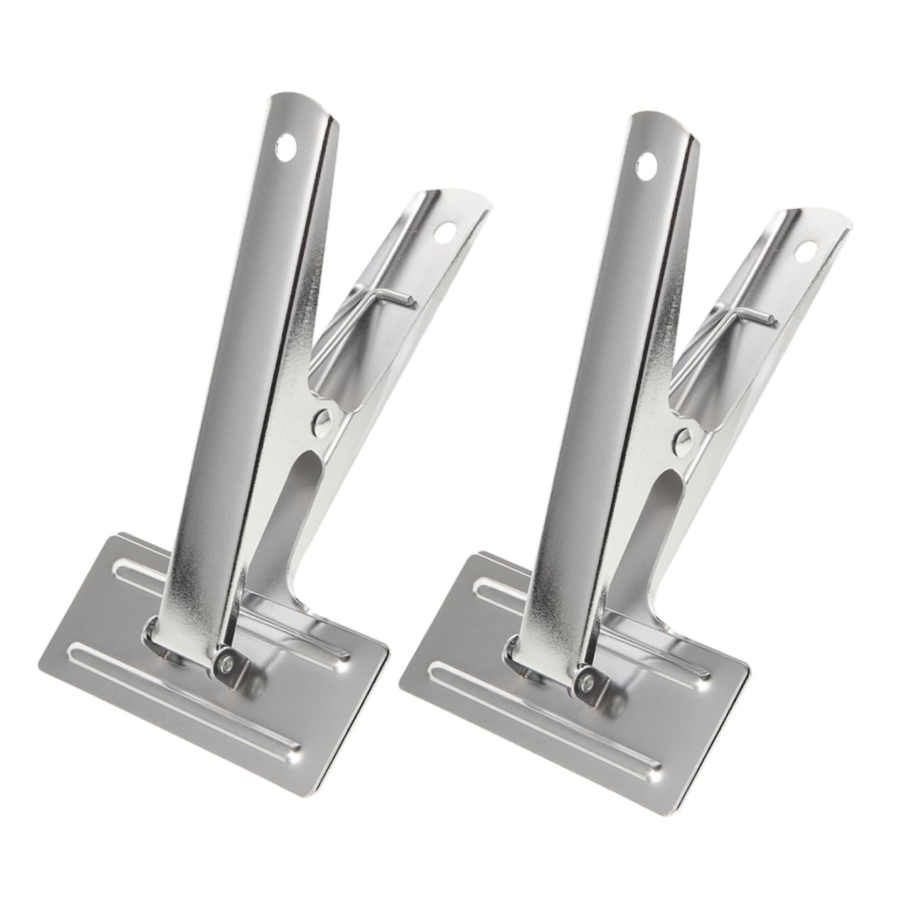 2 Stück Silberne Edelstahl Stoffklemmen zum Nähen und Zuschneiden | Ergonomischer Griff, Stabile Fixierung, Vielseitig für Heim Selbstgemacht und Projekte