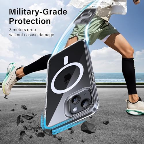 Image of PC & TPU Back Case Cover for Apple iPhone14 | Mag-Safe Compatible | Camera Protection | Transparent Mobile Phone Case Cover for Apple i Phone 14 / i Phone 14 | Transparent Back Cover