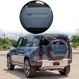 FTAPACCE Spare Tire Cover Portecor Fits for Land Rover Defender 90 110 130 2 Door 4 Door 2020-2026 ABS Plastic (Tasman Blue Glossy Black Black Letters)