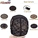 AliLeader Double Lace Wig Cap With Adjustable Straps for Making Wigs Wig Making Caps for Black Women On The Back Swiss Lace Hairnet (Black M)